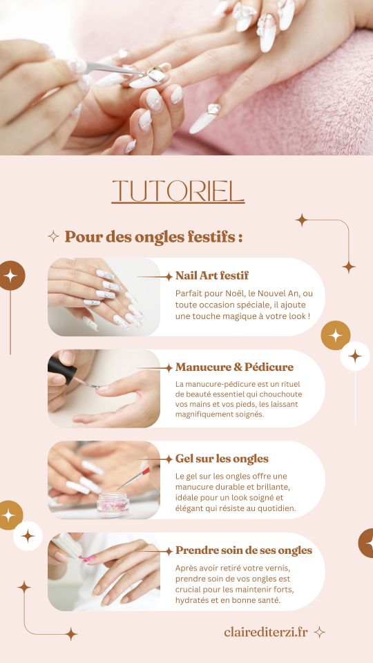 tutoriel ongle festif