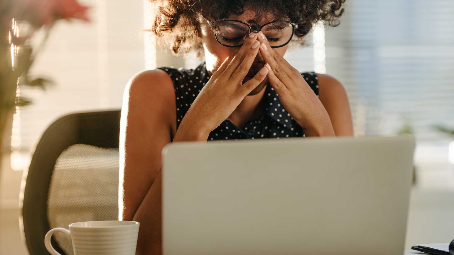 femme qui stress