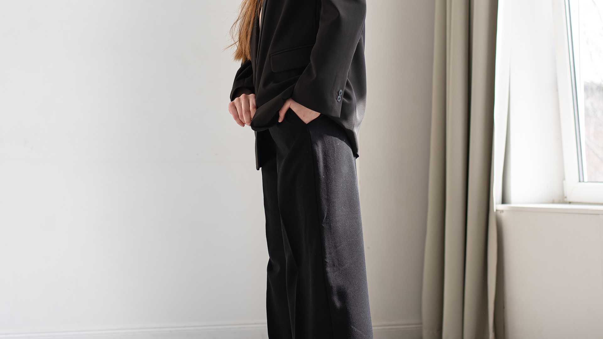 pantalon de costume noir