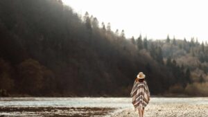 poncho femme