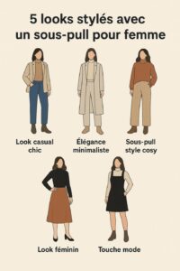 look femme sous pull